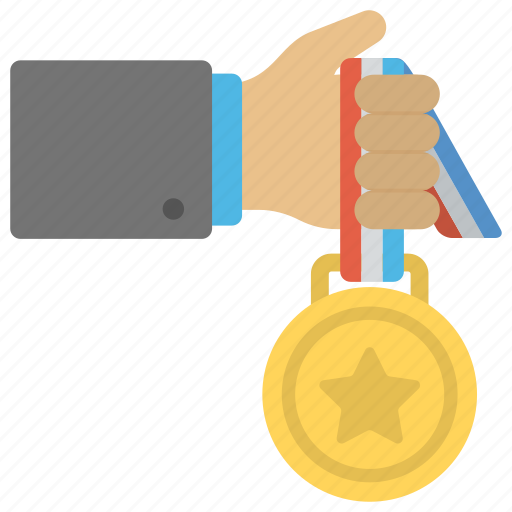 Businessman holding gold medal, businessman of the month, businessman of the year, gold medalist, successful businessman icon - Download on Iconfinder