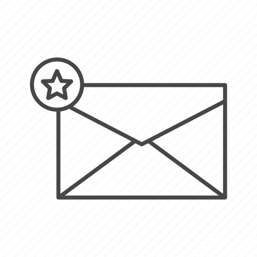 Envelope, mail, star, starred mail icon - Download on Iconfinder