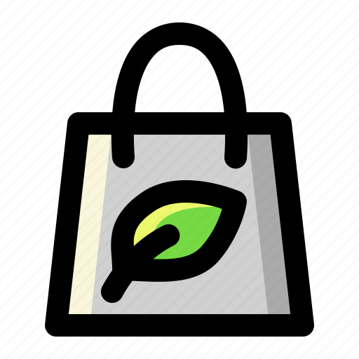 Bag, business, green, leaf, plastic, shop, shopping icon - Download on Iconfinder