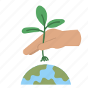 plant, hand, earth, world, tree