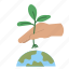 plant, hand, earth, world, tree 