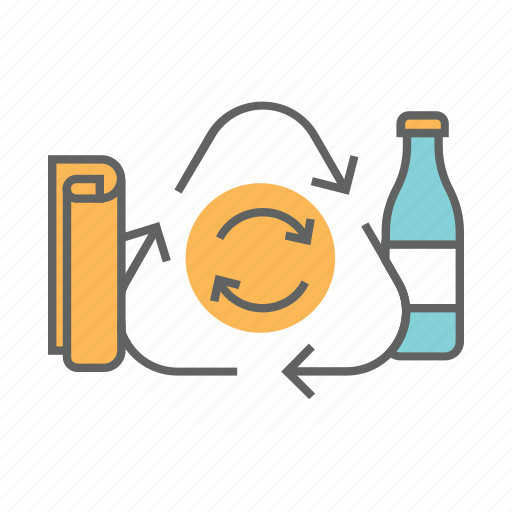 Bottle, clean, garbage, paper, recycle, reduce, trash icon - Download on Iconfinder