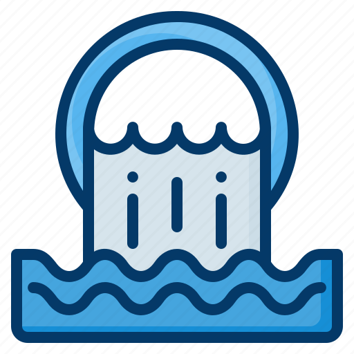 Sewer, water, pollution, miscellaneous, ecology, waste, factory icon - Download on Iconfinder