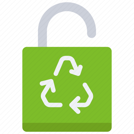 Recycle, lock, eco, friendly, locked, unlocked, protected icon - Download on Iconfinder