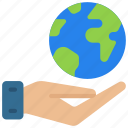 world, in, hand, globe, earth, eco, friendly