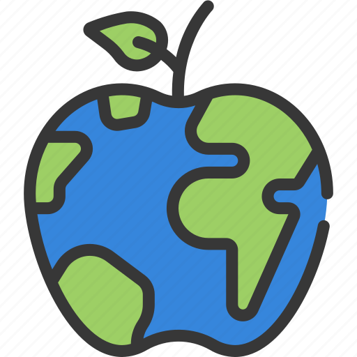Apple, earth, eco, friendly, healthy, globe icon - Download on Iconfinder