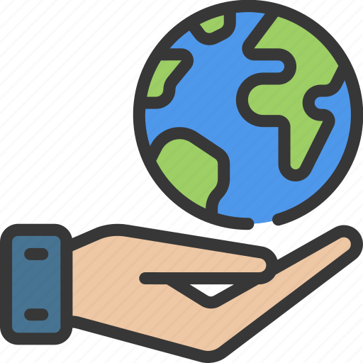 World, in, hand, globe, earth, eco, friendly icon - Download on Iconfinder