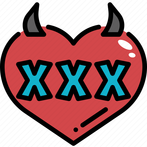 Xxx, erotic, sex, evil, sexy, heart icon - Download on Iconfinder