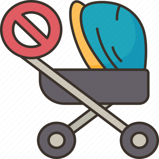 Baby, trolley, prohibition, child, push icon - Download on Iconfinder