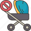 baby, trolley, prohibition, child, push 