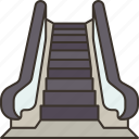 escalator, stairs, moving, up, down