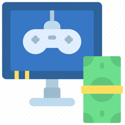 Gaming, monitisation, free, play, money, controller icon - Download on Iconfinder