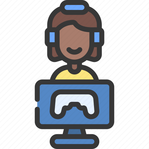 Female, gamer, gaming, woman, person, avatar, user icon - Download on Iconfinder
