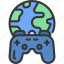 global, gaming, earth, world, online, game, controller 
