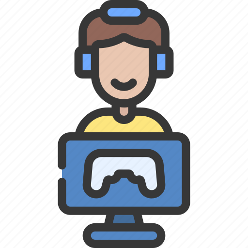 Male, gamer, gaming, man, person, avatar, user icon - Download on Iconfinder