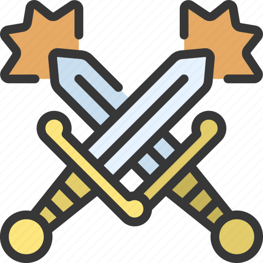 Swords, clashing, gaming, crossing, weapons icon - Download on Iconfinder