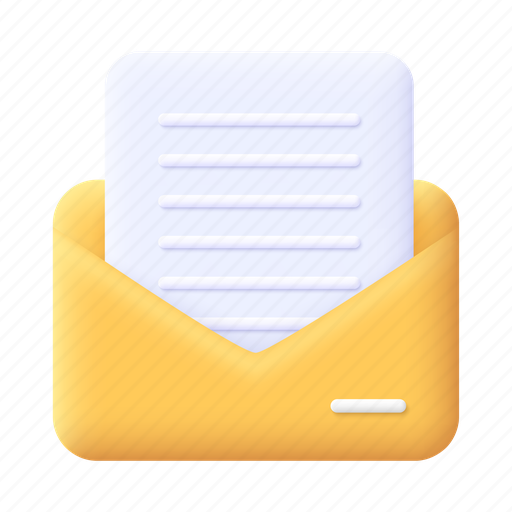 Envelope, mail, letter, inbox, post 3D illustration - Download on Iconfinder