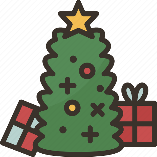 Christmas, tree, present, festive, holiday icon - Download on Iconfinder