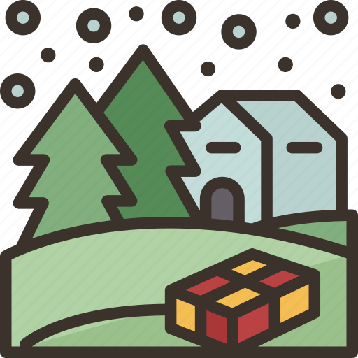 Lawn, winter, snow, season, scenery icon - Download on Iconfinder