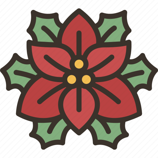 Poinsettias, plant, leaves, christmas, decor icon - Download on Iconfinder