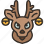 reindeer, stag, moose, christmas, winter 