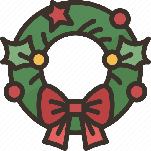 Wreath, pine, festive, garland, decorate icon - Download on Iconfinder