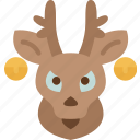 reindeer, stag, moose, christmas, winter