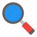 search, find, button, magnifier, research