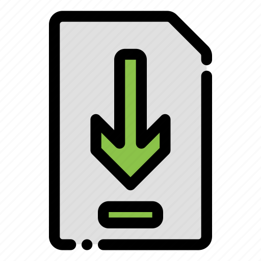 Download, document, button, file, arrow icon - Download on Iconfinder