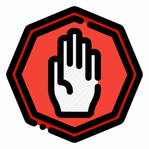 Forbidden, stop, prohibited, hand, warning icon - Download on Iconfinder