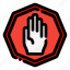 forbidden, stop, prohibited, hand, warning 