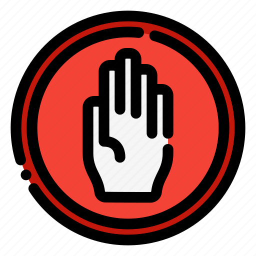 Forbidden, stop, warning, prohibited, hand icon - Download on Iconfinder