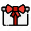 gift, present, box, ribbon, prize 