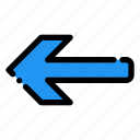 left, arrow, direction, navigation, button