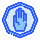 forbidden, stop, prohibited, hand, warning