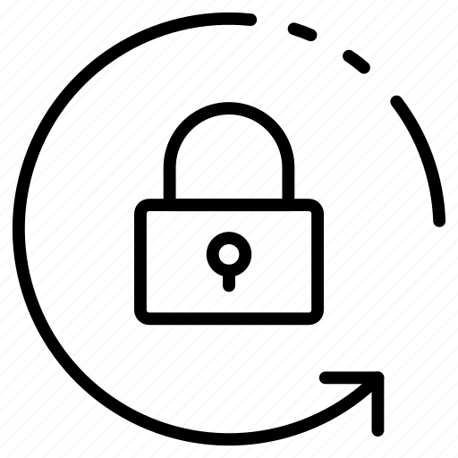 Lock, circular, arrow, secure icon - Download on Iconfinder