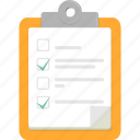 clipboard, list, checklist 