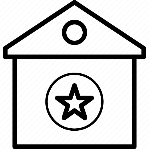 Favorite house, home, real estate, villa, star on home icon - Download on Iconfinder