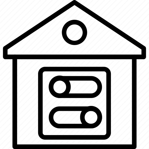 Toggle house, home, toggle, electric house, main house icon - Download on Iconfinder