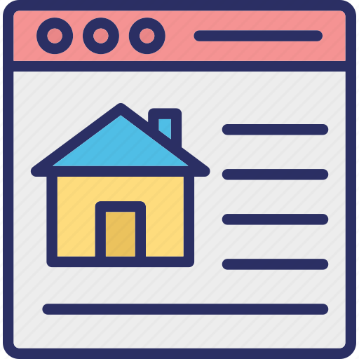 Estate marketing, estate website, online mortgage, online property icon - Download on Iconfinder