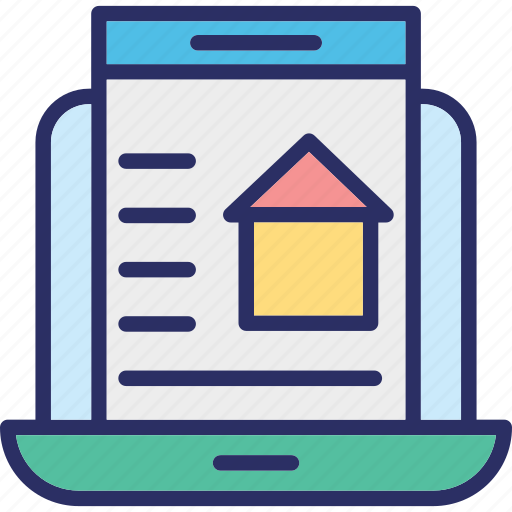 Estate marketing, estate website, online mortgage, online property icon - Download on Iconfinder