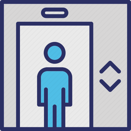 Elevator, elevator door, lift, lift man icon - Download on Iconfinder