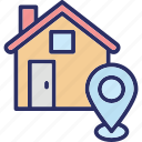 home location, location holder, map pin, navigation