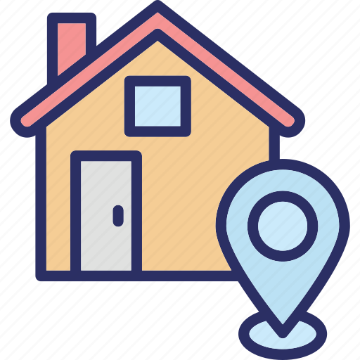 Home location, location holder, map pin, navigation icon - Download on Iconfinder