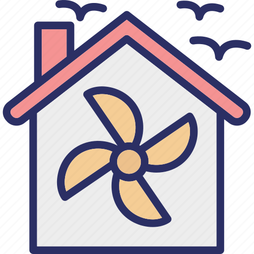 Air conditioning, home ventilation, house heat recovery, house ventilation icon - Download on Iconfinder