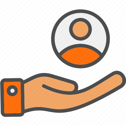 Account, care, client, support, customer, hand, person icon - Download on Iconfinder