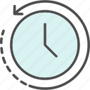 back, in, time, save, clock, watch, icon