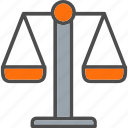 balance, justice, law, scale, weigh, icon