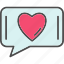 bubble, chat, comment, feedback, heart, like, icon 