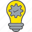 bulb, protectivity, productivity, cog, electronic, engineering, gear, idea, icon 
